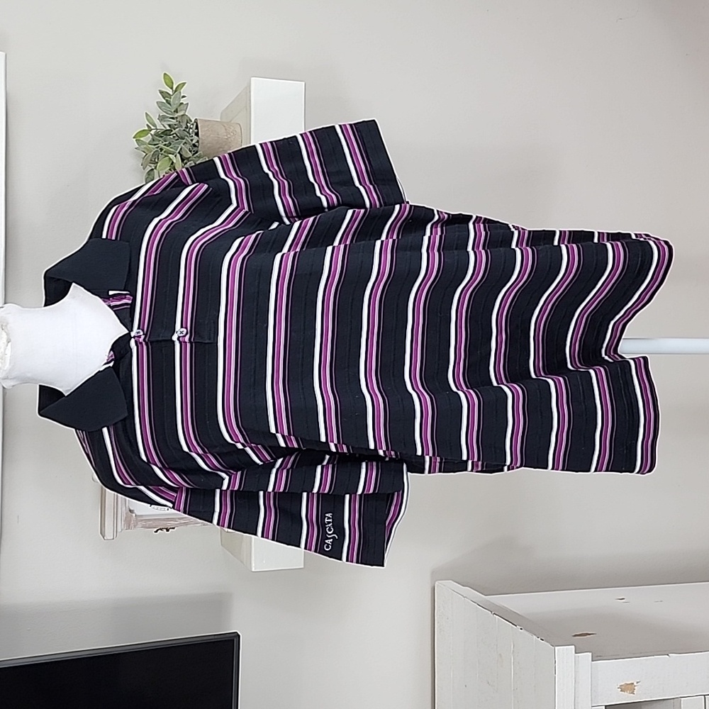 Nike Dri-Fit Tiger Woods Collection Striped Golf Polo
